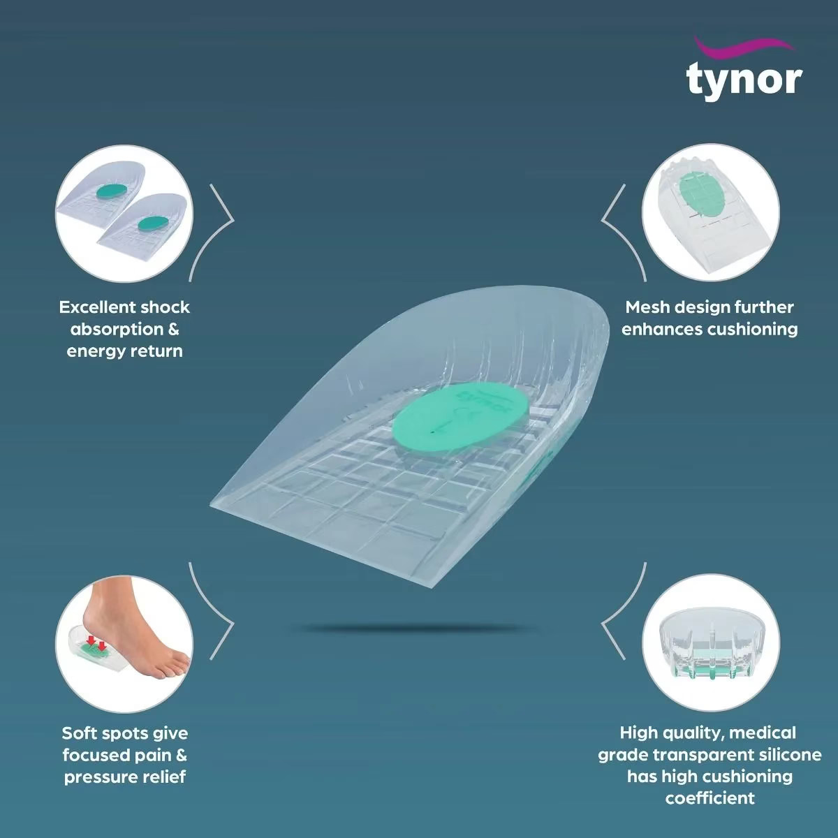 Tynor Heel Cushion Silicon K02 - Image 4