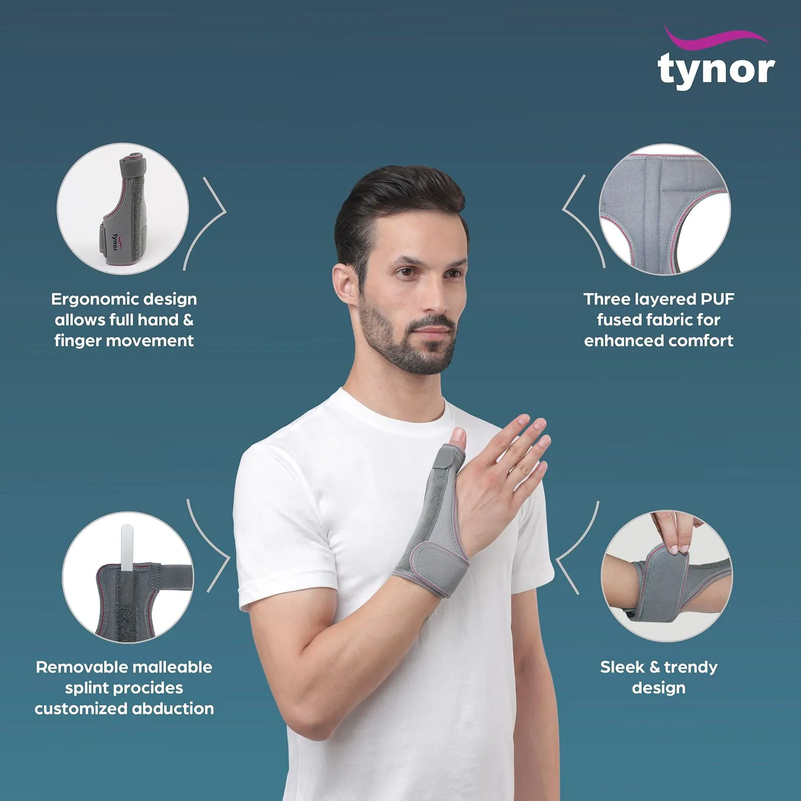 Tynor Thumb Spica Splint F06 - Image 3