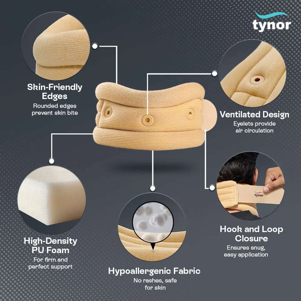 Tynor Cervical Collar Soft With Support B02 - Image 3