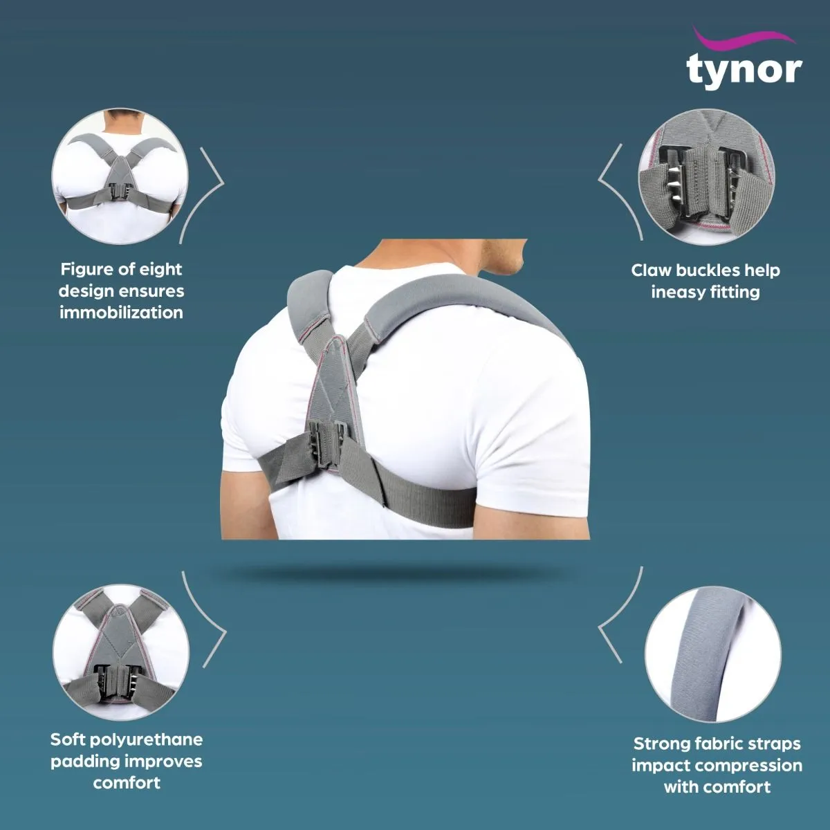 Tynor Clavicle Brace with Buckle C04 - Image 2
